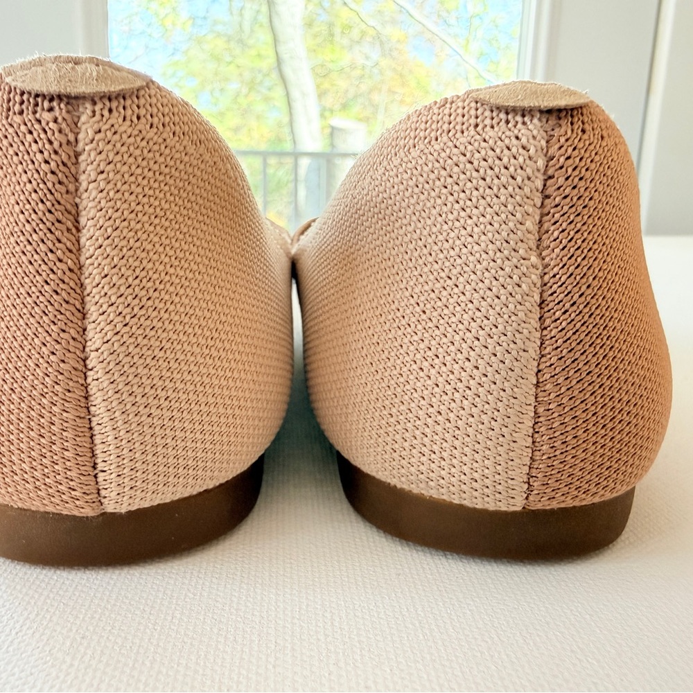 VIVAIA Pointed Toe Flats Nude Blush Knit Slip On Comfort Shoes Size 40 - Picture 5 of 9